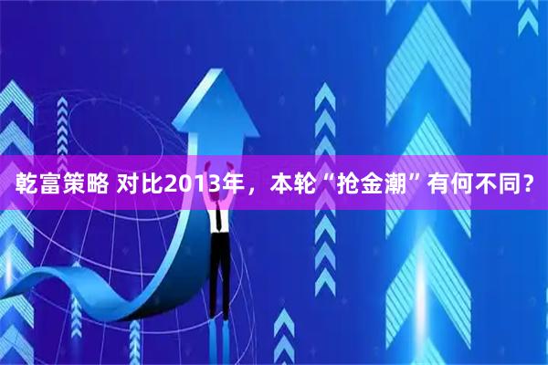 乾富策略 对比2013年，本轮“抢金潮”有何不同？